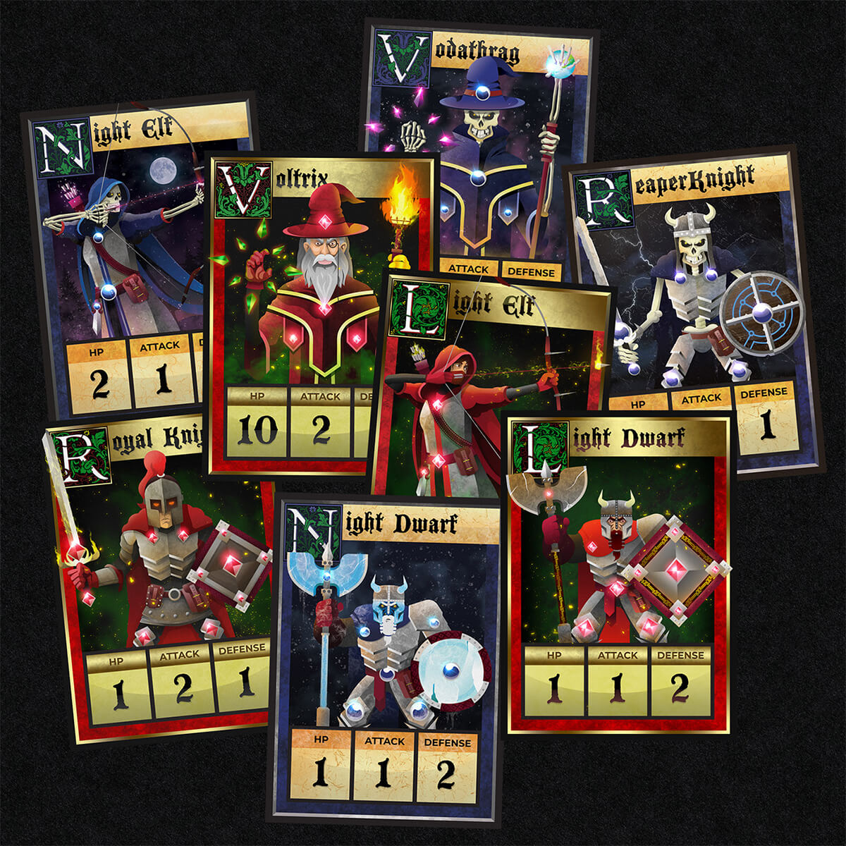 ReviverKnights Character Cards